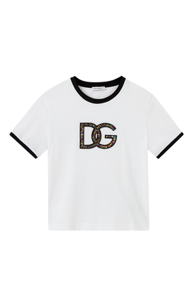 Crystal-Embellished DG Patch T-Shirt